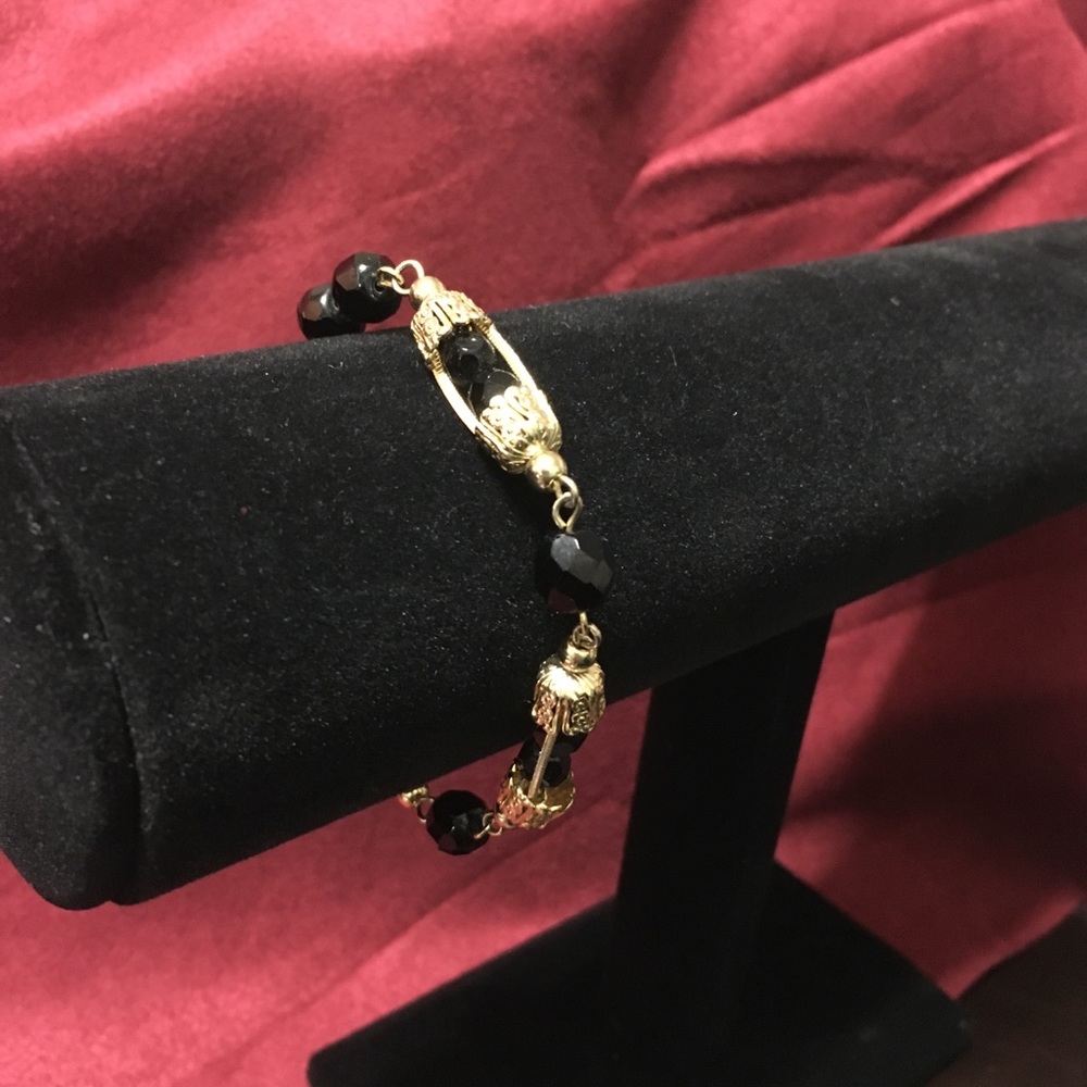 Vintage Black & Gold Bracelet